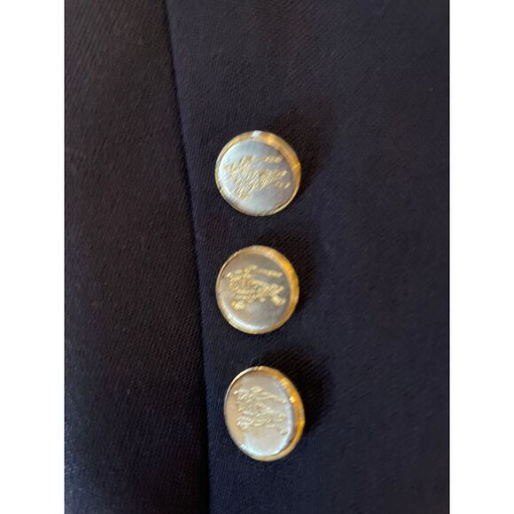 Burberry Vintage mens 100% Wool Blazer Jacket In Navy excellent condition sz 42 - Picture 4 of 7